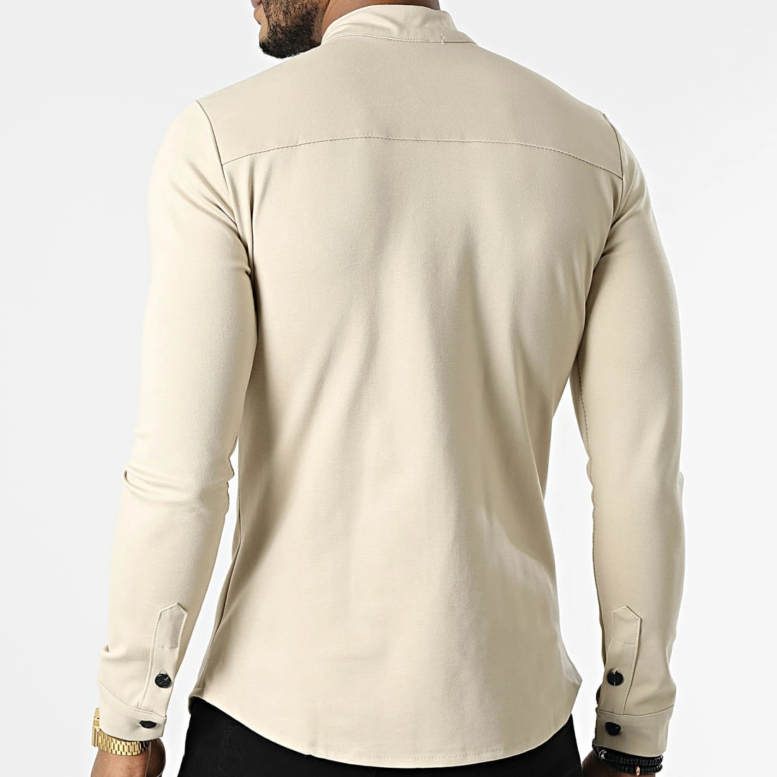 Promo ✔️ Chemise A Manches Longues 4206 Beige Foncé de Frilivin ⭐ 6 Promo ✔️ Chemise A Manches Longues 4206 Beige Foncé de Frilivin ⭐ – Image 4