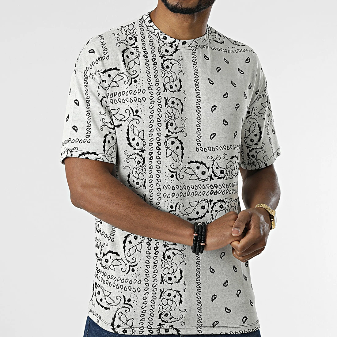 Nouveau 🥰 Tee 👚 Shirt C5304 Blanc Bandana de Frilivin ⭐ 5 Nouveau 🥰 Tee 👚 Shirt C5304 Blanc Bandana de Frilivin ⭐ – Image 3