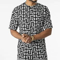 Offres 🥰 Tee 👕 Shirt C5315 Noir Blanc de Frilivin 🤩 -Promos Frilivin Magasin frilivin 305699 C5315 GREY 20220228T151652 03