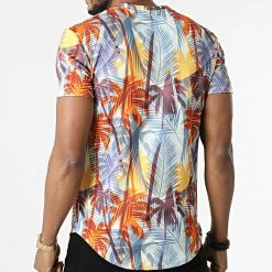 Meilleure vente ✔️ Tee 👕 Shirt Oversize 15820 Beige Bleu Clair Orange Floral de Frilivin 🤩 -Promos Frilivin Magasin frilivin 305707 15820 BEIGE 20220228T151749 04