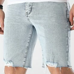 Bon marché 🧨 Short Jean VJ378 Bleu Wash de Frilivin 🌟