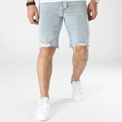 Bon marché 🧨 Short Jean VJ378 Bleu Wash de Frilivin 🌟 -Promos Frilivin Magasin frilivin 305751 VJ378 14 20220225T150510 03