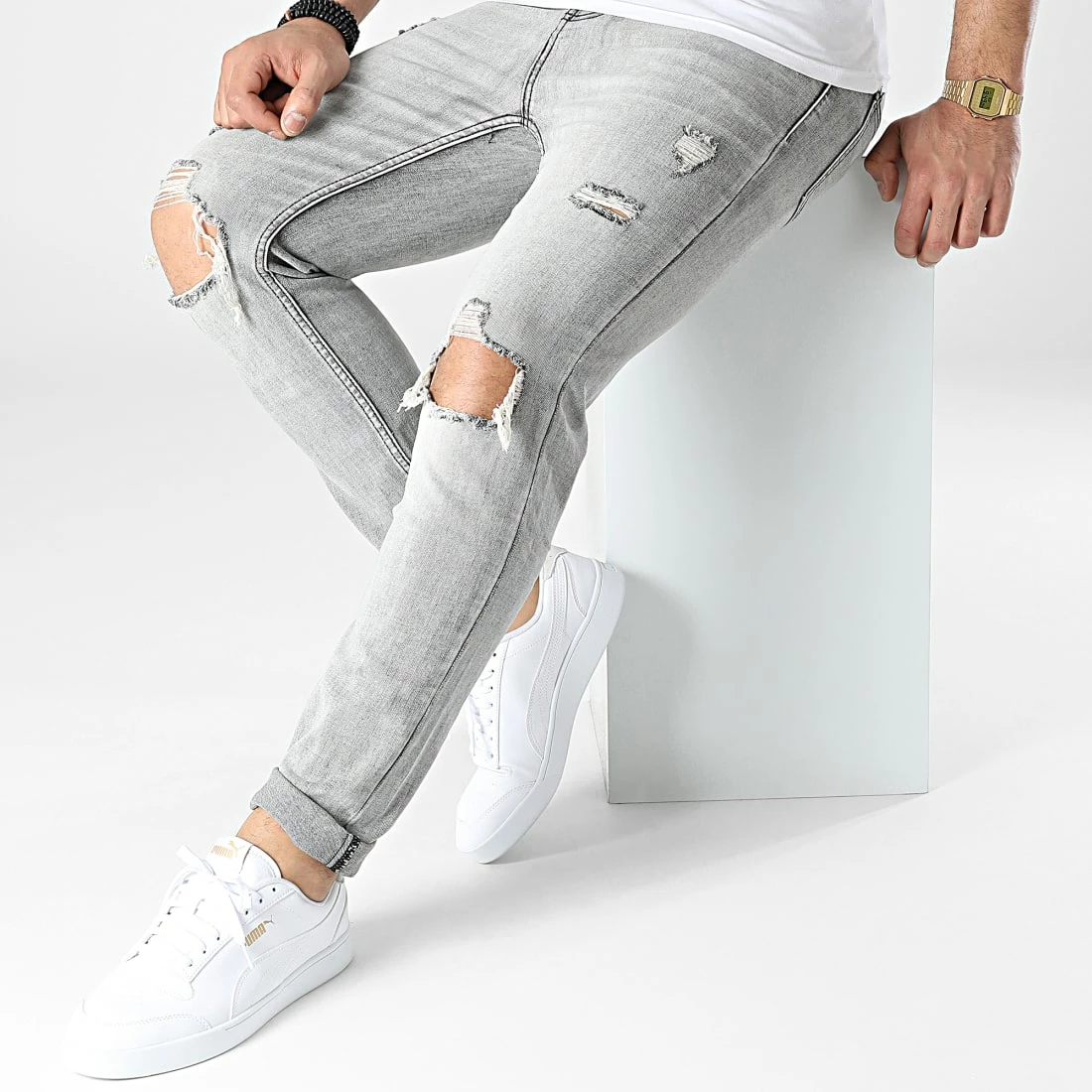 Tout neuf 🔥 Jean Slim VJ395 Gris de Frilivin 🛒 5 Tout neuf 🔥 Jean Slim VJ395 Gris de Frilivin 🛒 – Image 3