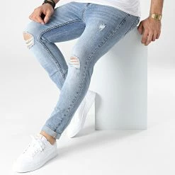 Le moins cher ⭐ Jean Slim VJ398 Bleu Wash de Frilivin 🛒 -Promos Frilivin Magasin frilivin 305792 VJ398 14 20220225T150859 03
