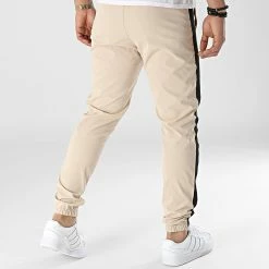 Sortie ❤️ Pantalon Jogging A Bandes 60050 Beige de Frilivin 🔔 -Promos Frilivin Magasin frilivin 311764 60050 BEIGE 20220406T135456 04