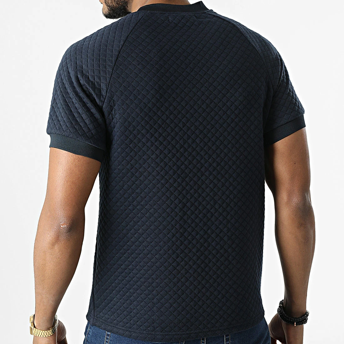 Nouveau 👏 Polo Manches Courtes BM1553 Bleu Marine de Frilivin 🎁 6 Nouveau 👏 Polo Manches Courtes BM1553 Bleu Marine de Frilivin 🎁 – Image 4