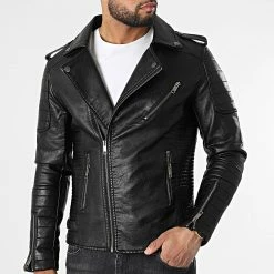 Meilleur prix 👍 Veste Biker SK011 Noir de Frilivin 🧨 -Promos Frilivin Magasin frilivin 311893 SK011 29 20220408T154819 03
