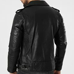 Meilleur prix 👍 Veste Biker SK011 Noir de Frilivin 🧨 -Promos Frilivin Magasin frilivin 311893 SK011 29 20220408T154820 04