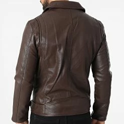 Coupon 😀 Veste Biker QQ635 Marron de Frilivin 🧨 -Promos Frilivin Magasin frilivin 312024 QQ635 9 20220408T160154 04