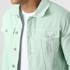 Sortie 💯 Ensemble Veste En Jean Et Jean VJ391 Vert Clair de Frilivin 👍 -Promos Frilivin Magasin frilivin 312034 VJ391 11 20220414T161332 03