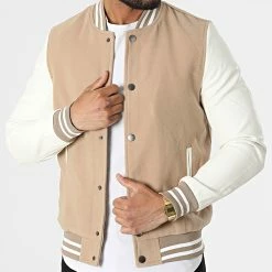 Grosses soldes 😀 Veste Teddy QQ675 Beige Blanc de Frilivin 🎉