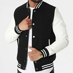 Vente flash ✨ Veste QQ675 Noir Blanc de Frilivin 🌟