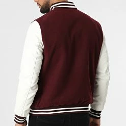 Remise 🧨 Veste Teddy QQ675 Bordeaux Blanc de Frilivin 👍 -Promos Frilivin Magasin frilivin 312063 QQ675 6 20220408T155947 04