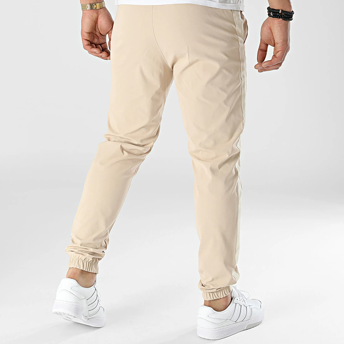 Remise 👏 Pantalon Jogging A Bandes 60026 Beige de Frilivin ⌛ 6 Remise 👏 Pantalon Jogging A Bandes 60026 Beige de Frilivin ⌛ – Image 4