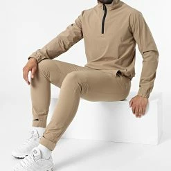 Les meilleures critiques de ✔️ Ensemble De Survetement Veste Col Zippé Pantalon Jogging P3221 Marron Clair de Frilivin ✨