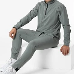Les meilleures critiques de 🧨 Ensemble De Survetement Veste Col Zippé Pantalon Jogging P3221 Vert Kaki Foncé de Frilivin 🤩