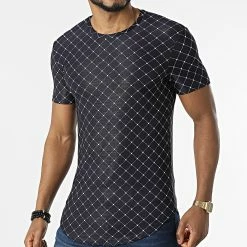 Meilleure vente ✨ Tee 👕 Shirt Oversize U9077 Bleu Marine de Frilivin 👏