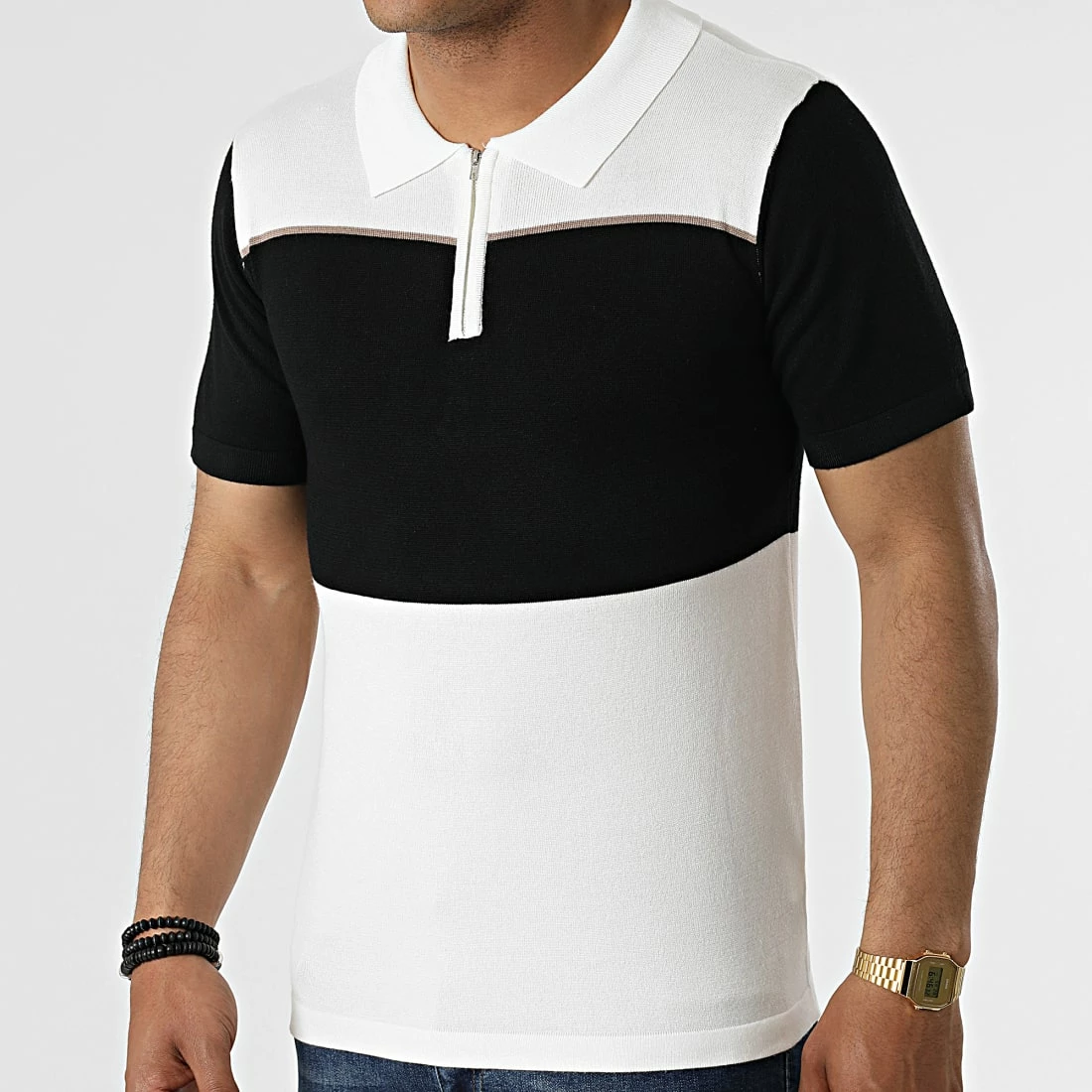 Le moins cher 🌟 Polo A Manches Courtes FA5030 Blanc Noir de Frilivin 😍 3 Le moins cher 🌟 Polo A Manches Courtes FA5030 Blanc Noir de Frilivin 😍