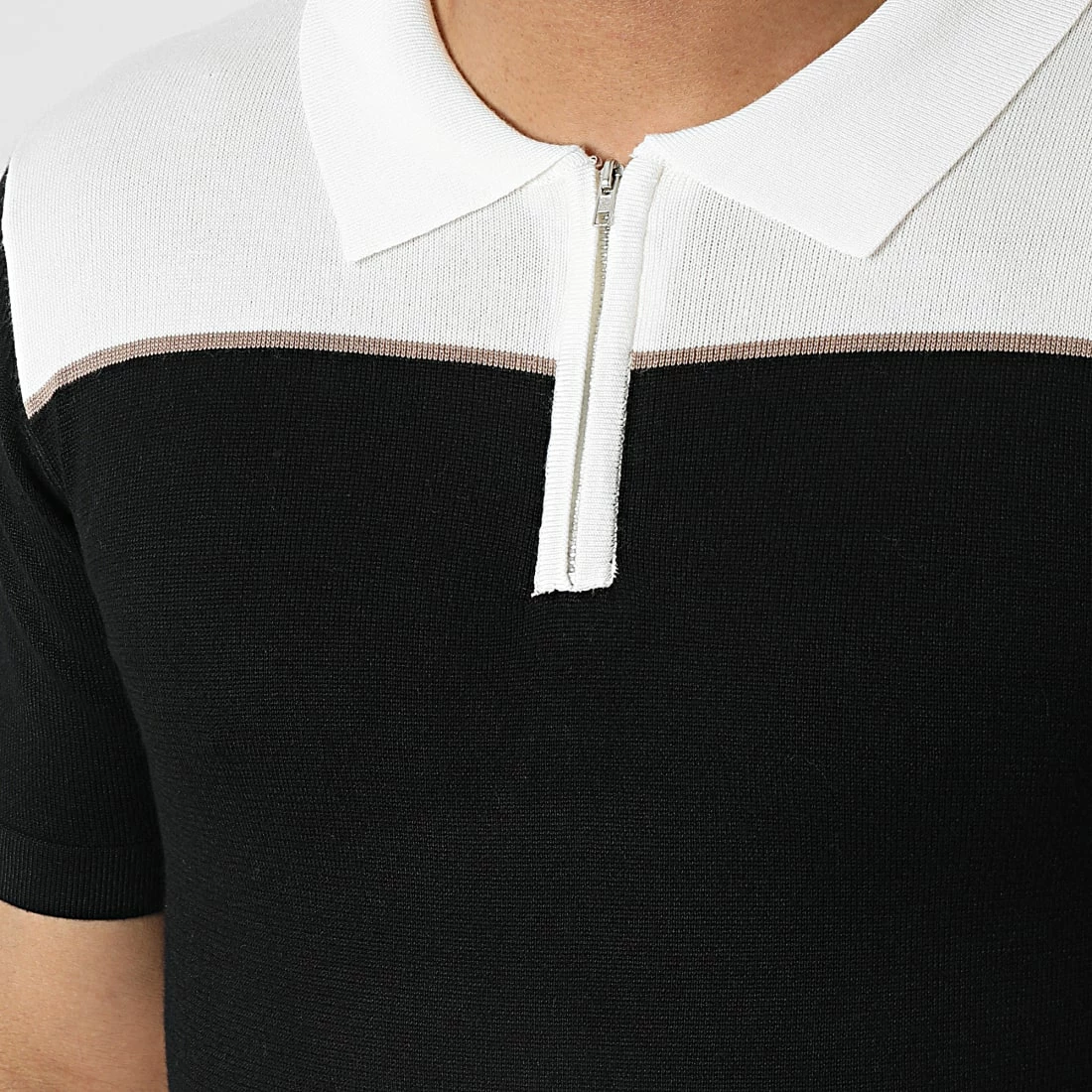 Le moins cher 🌟 Polo A Manches Courtes FA5030 Blanc Noir de Frilivin 😍 4 Le moins cher 🌟 Polo A Manches Courtes FA5030 Blanc Noir de Frilivin 😍 – Image 2