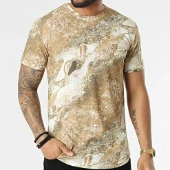 Acheter 😉 Tee 👚 Shirt Oversize X15889 Marron Beige de Frilivin ✔️ -Promos Frilivin Magasin frilivin 314017 X15889 BROWN 20220414T160046 03