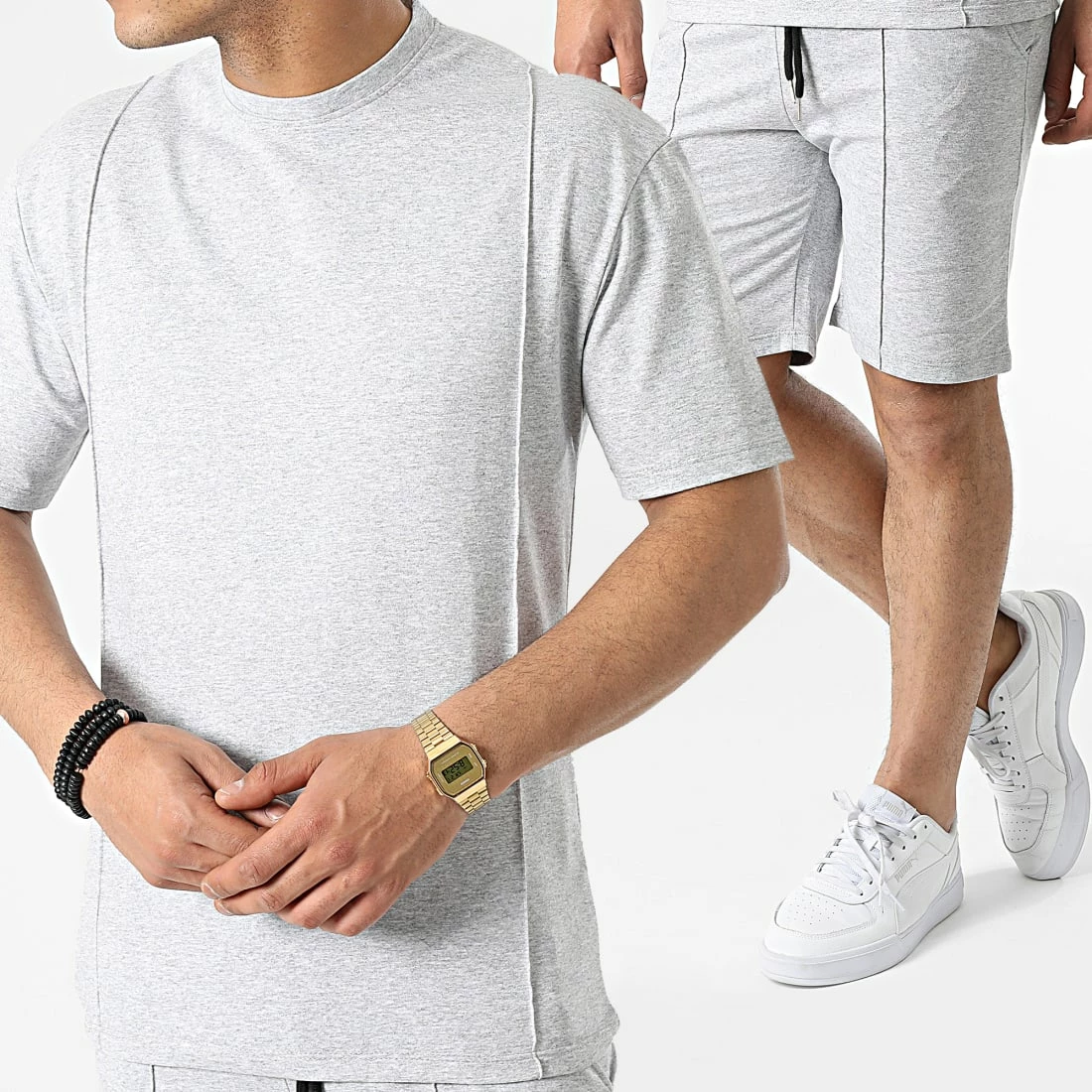 Grosses soldes ⭐ Ensemble Tee 👚 Shirt Et Short Jogging 1923 Gris Chiné de Frilivin ⌛ 3 Grosses soldes ⭐ Ensemble Tee 👚 Shirt Et Short Jogging 1923 Gris Chiné de Frilivin ⌛