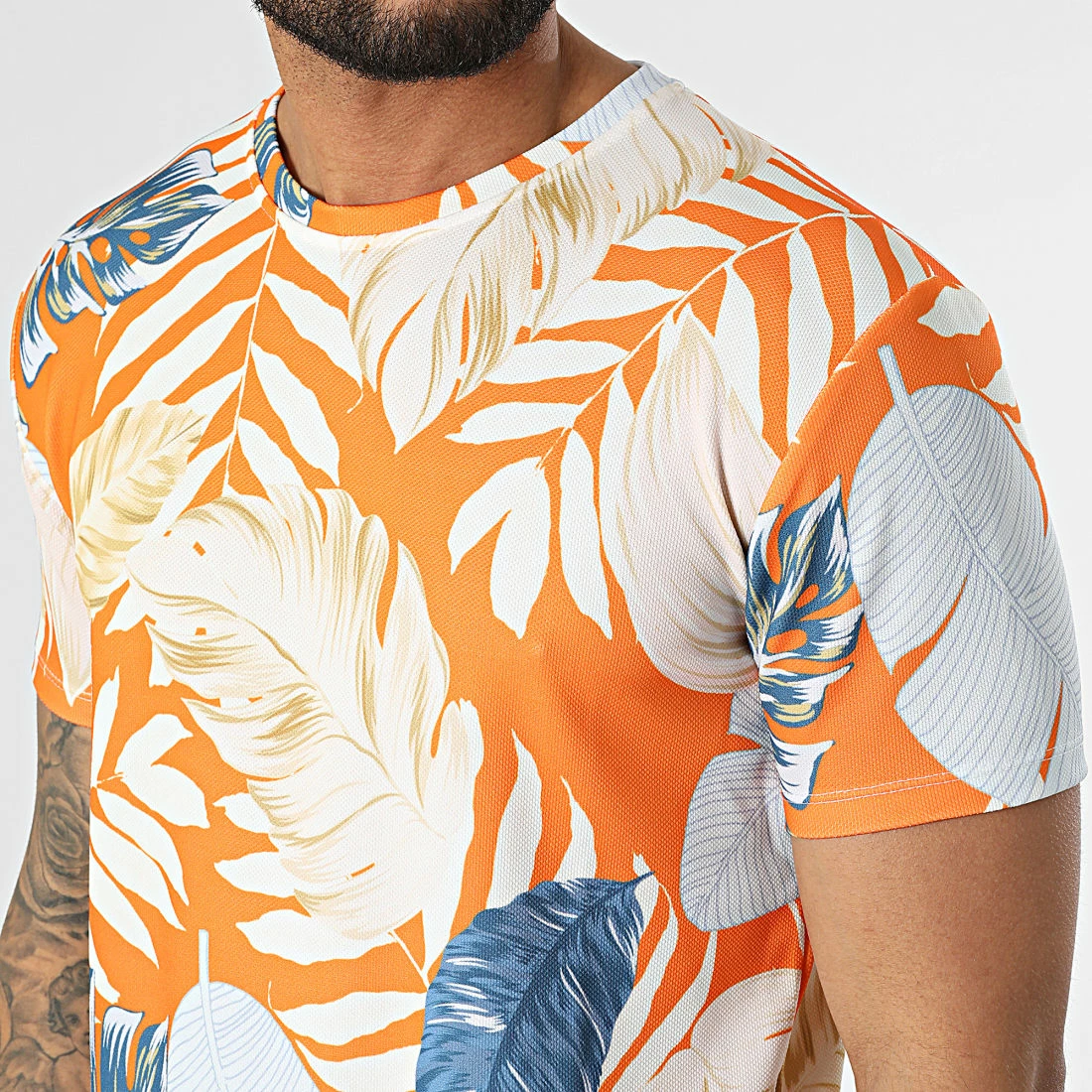 De gros 💯 Tee 👕 Shirt Oversize 15885 Orange Floral de Frilivin 🎉 4 De gros 💯 Tee 👕 Shirt Oversize 15885 Orange Floral de Frilivin 🎉 – Image 2