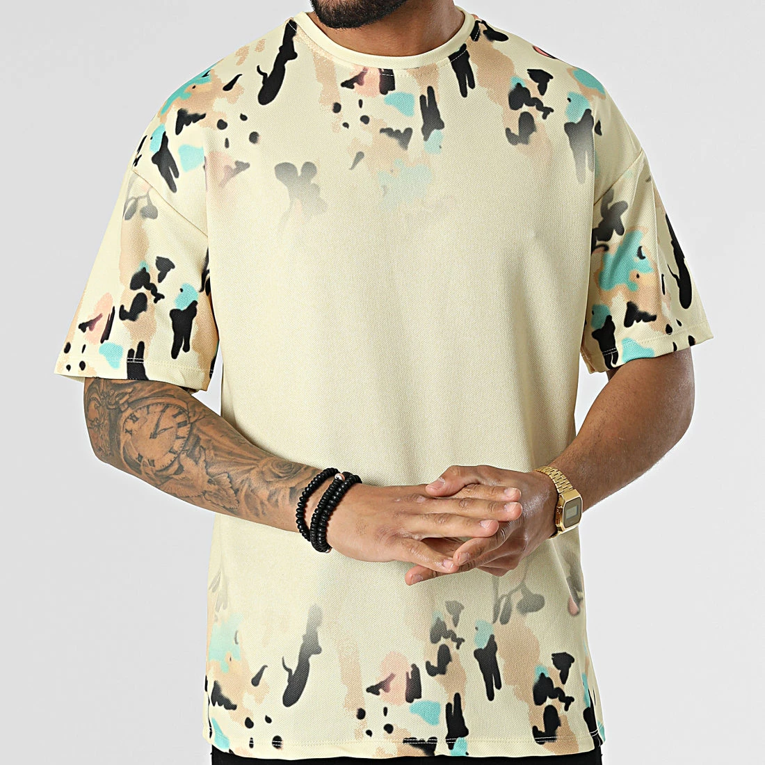 Nouveau ⭐ Tee 👕 Shirt X15802 Jaune de Frilivin 😍 5 Nouveau ⭐ Tee 👕 Shirt X15802 Jaune de Frilivin 😍 – Image 3