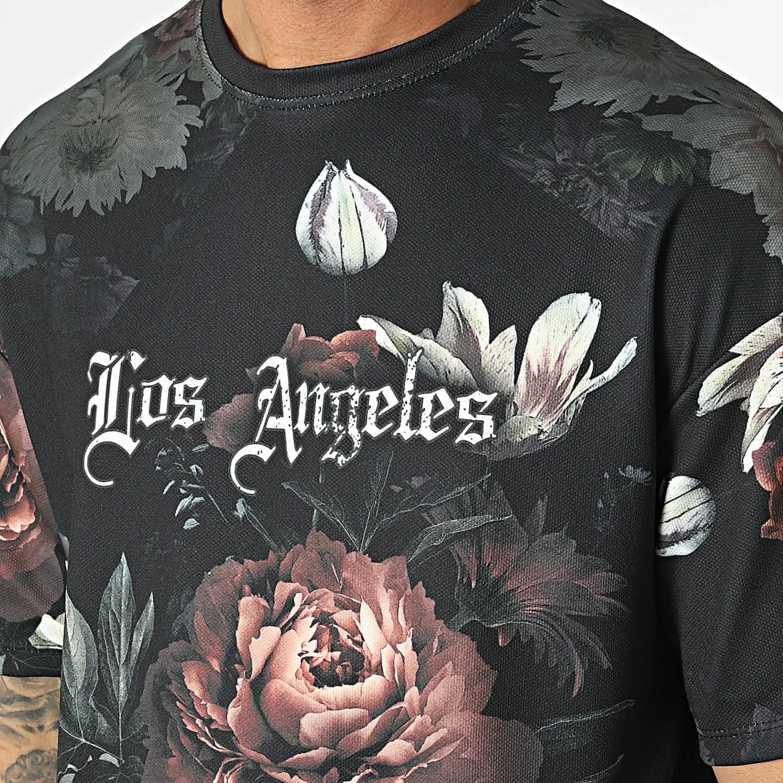 Meilleure vente ⭐ Tee 👚 Shirt 15825 Noir Floral de Frilivin ✔️ 4 Meilleure vente ⭐ Tee 👚 Shirt 15825 Noir Floral de Frilivin ✔️ – Image 2