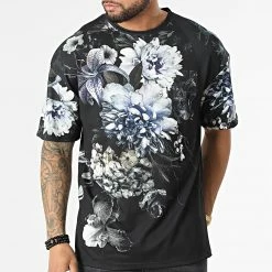 Sortie ⭐ Tee 👚 Shirt 15823 Noir Floral de Frilivin 👍 -Promos Frilivin Magasin frilivin 314102 15823 20220415T135428 03