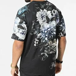 Sortie ⭐ Tee 👚 Shirt 15823 Noir Floral de Frilivin 👍 -Promos Frilivin Magasin frilivin 314102 15823 20220415T135429 04