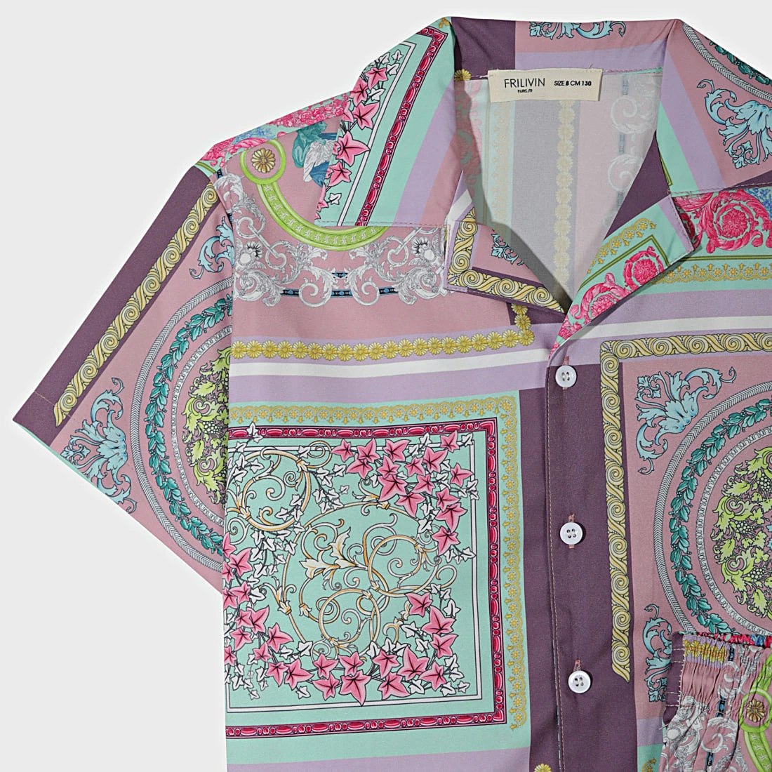 Offres 💯 Ensemble Chemise Manches Courtes Et Short Enfant ZD001 Rose Vert Renaissance de Frilivin 😀 4 Offres 💯 Ensemble Chemise Manches Courtes Et Short Enfant ZD001 Rose Vert Renaissance de Frilivin 😀 – Image 2