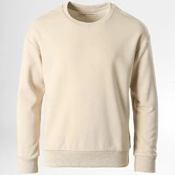 Remise 👏 Sweat Crewneck Enfant ZD009 Beige de Frilivin ⭐