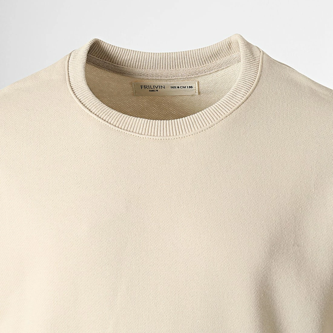 Remise đ Sweat Crewneck Enfant ZD009 Beige de Frilivin â 4 Remise đ Sweat Crewneck Enfant ZD009 Beige de Frilivin â â Image 2