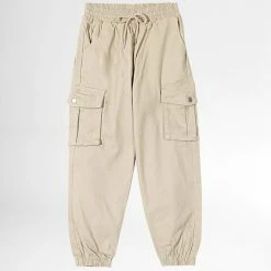 Remise 👍 Pantalon Cargo Enfant ZD011 Beige de Frilivin 🌟