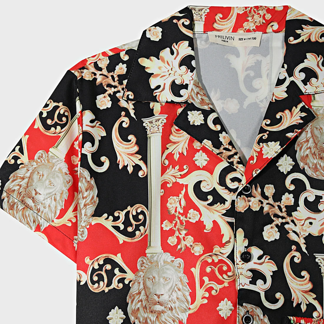 Grosses soldes 🤩 Ensemble Chemise Manches Courtes Et Short Enfant ZD002 Rouge Noir Renaissance de Frilivin ❤️ 4 Grosses soldes 🤩 Ensemble Chemise Manches Courtes Et Short Enfant ZD002 Rouge Noir Renaissance de Frilivin ❤️ – Image 2