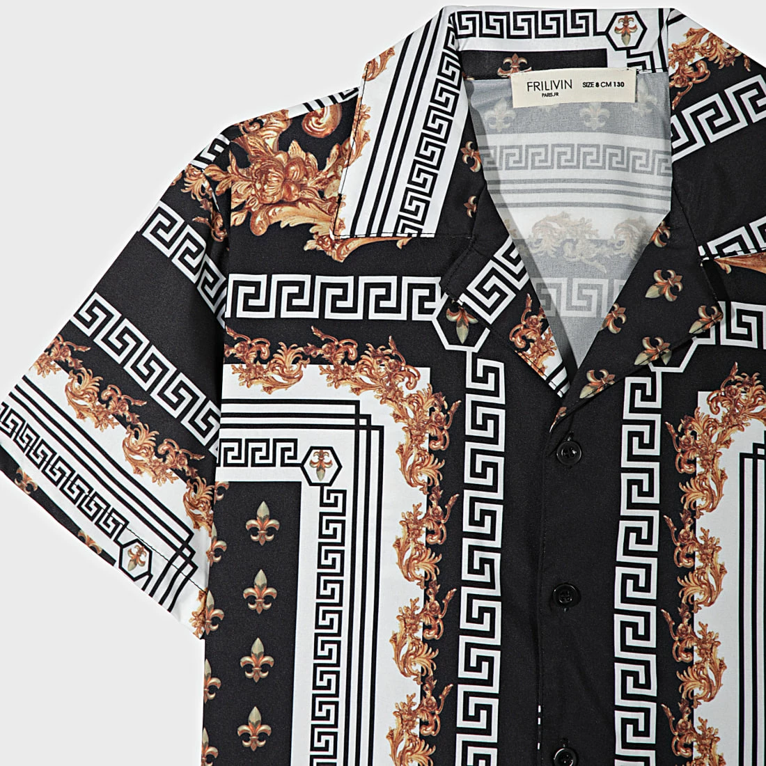 Coupon 🤩 Ensemble Chemise Manches Courtes Et Short Enfant ZD012 Noir Renaissance de Frilivin 🧨 4 Coupon 🤩 Ensemble Chemise Manches Courtes Et Short Enfant ZD012 Noir Renaissance de Frilivin 🧨 – Image 2