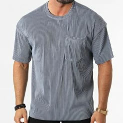 Nouveau 🎁 Tee 👚 Shirt A Poche Poitrine BM1526 Gris Ardoise de Frilivin 😉