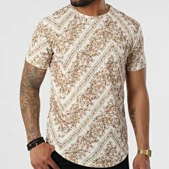 Le moins cher 🛒 Tee 👕 Shirt Oversize 15805 Beige Floral de Frilivin 😀 -Promos Frilivin Magasin frilivin 319027 15805 BEIGE 20220518T134931 03