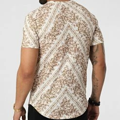 Le moins cher 🛒 Tee 👕 Shirt Oversize 15805 Beige Floral de Frilivin 😀 -Promos Frilivin Magasin frilivin 319027 15805 BEIGE 20220518T134933 04