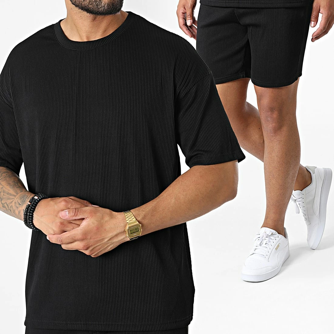 Tout neuf 🛒 Ensemble Tee 👚 Shirt Et Short Jogging BM1516 Noir de Frilivin 🛒 3 Tout neuf 🛒 Ensemble Tee 👚 Shirt Et Short Jogging BM1516 Noir de Frilivin 🛒