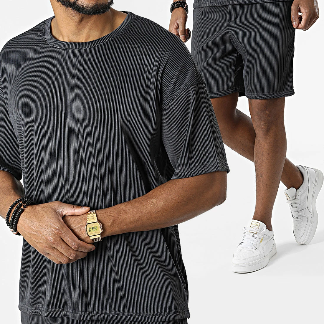 Meilleure affaire ✔️ Ensemble Tee 👚 Shirt Et Short Jogging BM1516 Gris Anthracite de Frilivin 🔔 3 Meilleure affaire ✔️ Ensemble Tee 👚 Shirt Et Short Jogging BM1516 Gris Anthracite de Frilivin 🔔