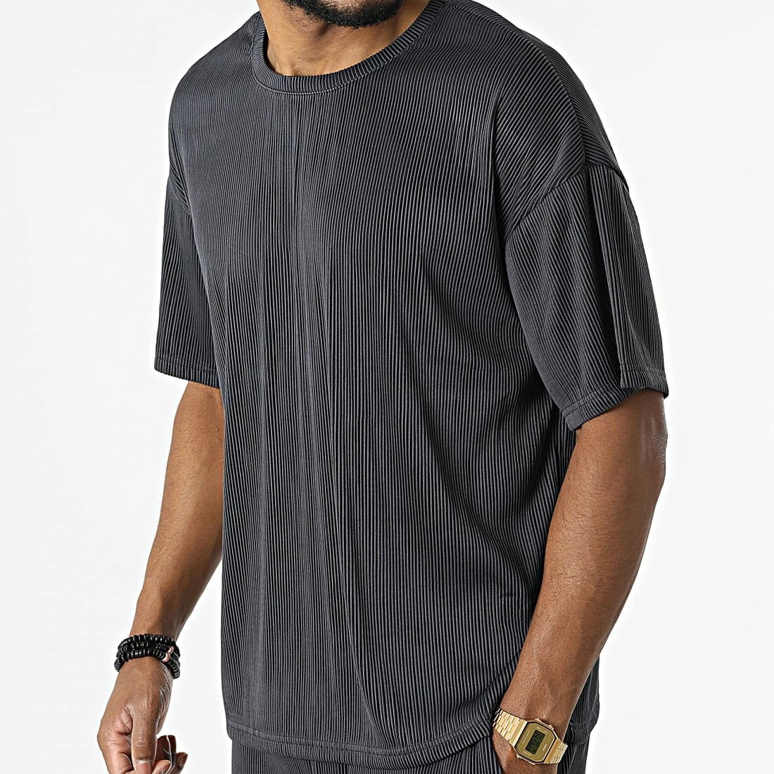 Meilleure affaire ✔️ Ensemble Tee 👚 Shirt Et Short Jogging BM1516 Gris Anthracite de Frilivin 🔔 5 Meilleure affaire ✔️ Ensemble Tee 👚 Shirt Et Short Jogging BM1516 Gris Anthracite de Frilivin 🔔 – Image 3