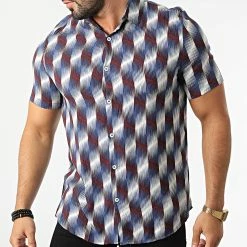 Top 10 😀 Chemise A Manches Courtes BM1505 Blanc Bleu Marron de Frilivin 🎁 -Promos Frilivin Magasin frilivin 319117 BM1505 3 20220513T161751 03