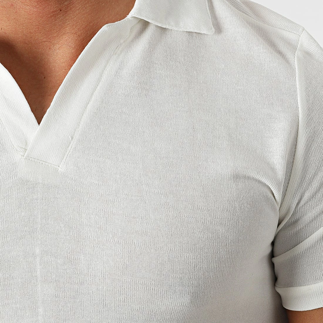 Tout neuf 🔔 Polo A Manches Courtes BM1396 Blanc de Frilivin 👏 4 Tout neuf 🔔 Polo A Manches Courtes BM1396 Blanc de Frilivin 👏 – Image 2