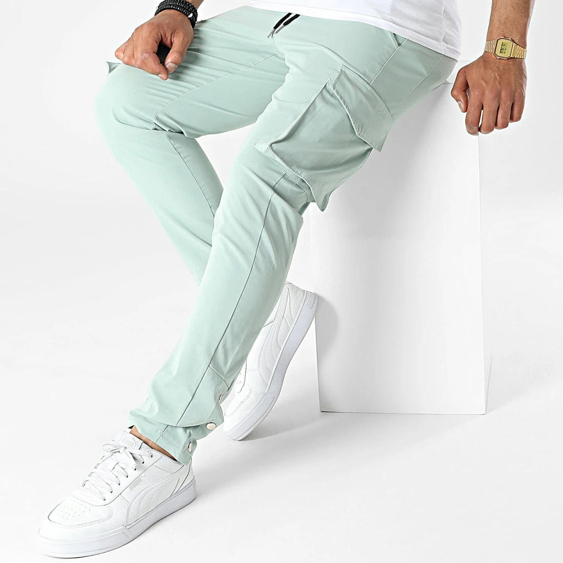 Promo 🌟 Pantalon Cargo 60060 Vert Clair de Frilivin 💯 5 Promo 🌟 Pantalon Cargo 60060 Vert Clair de Frilivin 💯 – Image 3