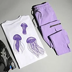 Meilleur prix 🤩 Pantalon Cargo 60063 Lila de Frilivin 🛒 -Promos Frilivin Magasin frilivin 320563 60063 PURPLE 20220713T105912 05