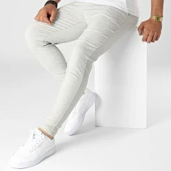 Bon marché ⭐ Pantalon Slim 10103 Beige Chiné de Frilivin 🌟 -Promos Frilivin Magasin frilivin 320565 10103 20220531T150908 03