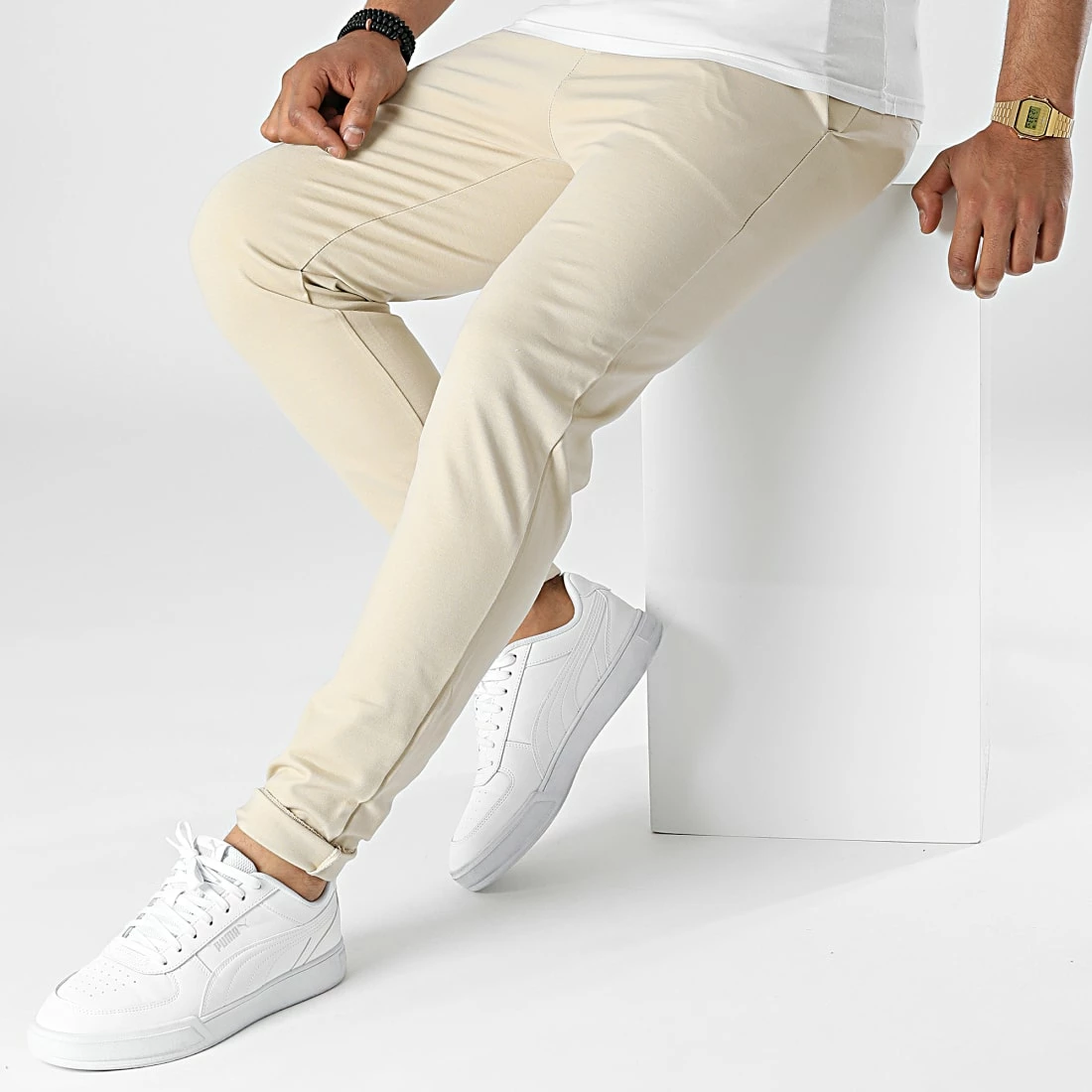 Offres ✨ Pantalon Chino Slim 10089 Beige de Frilivin ❤️ 5 Offres ✨ Pantalon Chino Slim 10089 Beige de Frilivin ❤️ – Image 3