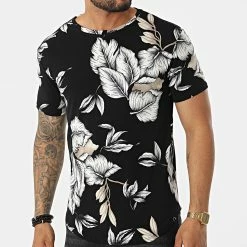 Le moins cher ✔️ Tee 👕 Shirt Oversize 15935 Noir Floral de Frilivin 😉