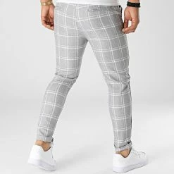 Meilleur prix 😉 Pantalon A Carreaux Slim BM1523 Gris Chiné de Frilivin 😍 -Promos Frilivin Magasin frilivin 320828 BM1523 4 20220531T150945 04